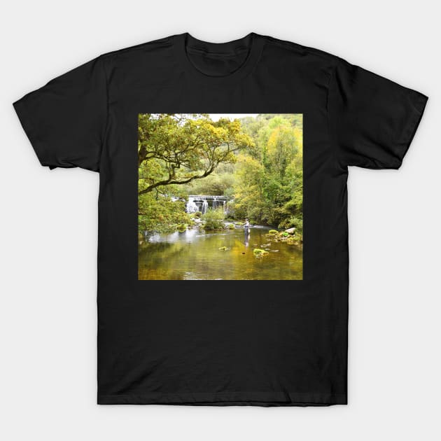 Fly Fishing in the River Wye T-Shirt by Graz-Photos